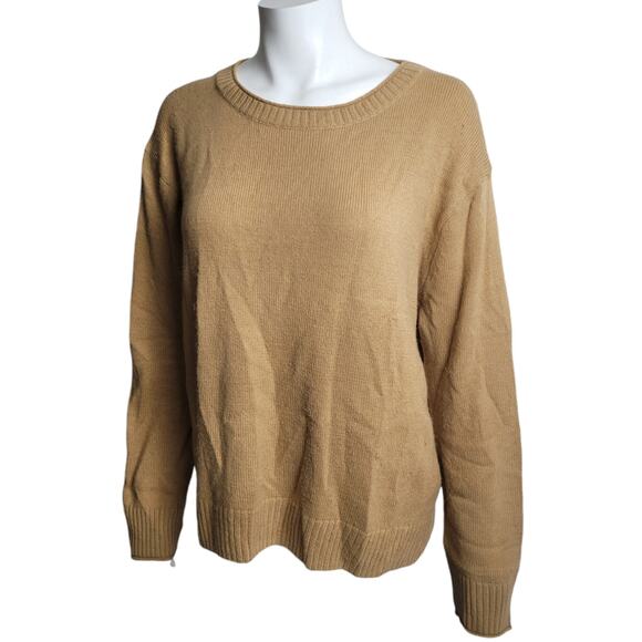 Banana Republic Sweaters - BANANA REPUBLIC Womens Tan Roll Neck Sweater Large Boxy Oversized Holiday 2021